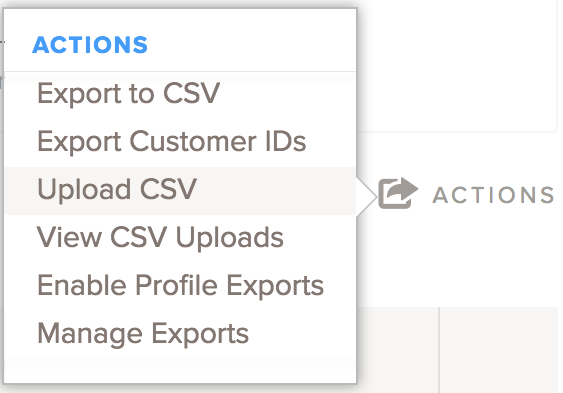 Upload CSV